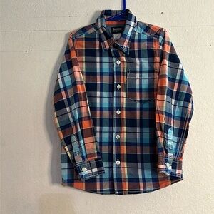 Boys plaid collared button-down Oshkosh B’’gosh shirt